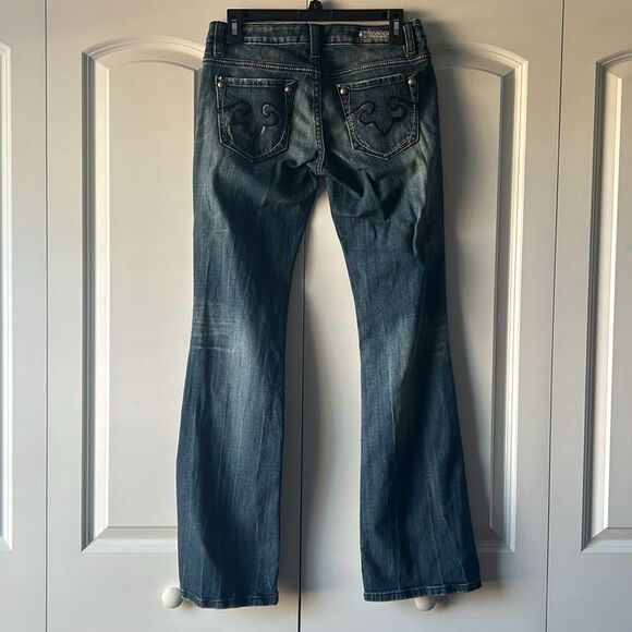 Express Y2K Vintage Rerock4Express Bootcut Jeans Blue Size 2R - Picture 2 of 7